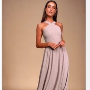 LULUS Taupe bridesmaid dress
